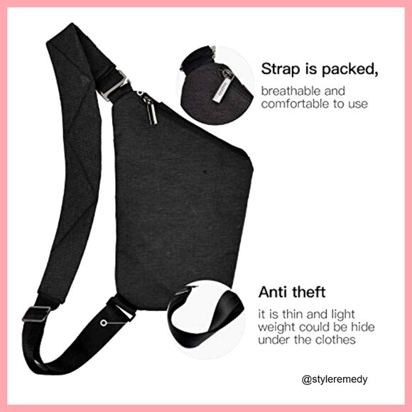Anti-theft Sling Bag Crossbody Shoulder Backpack Nylon Canvas main image 5